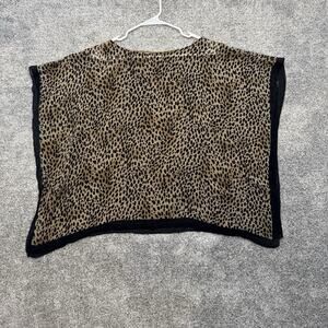 Talbots Leopard Print Kimono Top S SIlk Boho Chic Mob Wife Classic Resort Layer